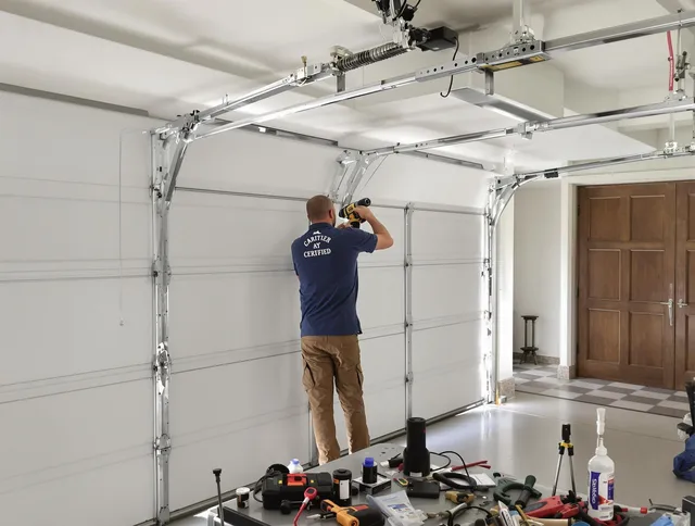 Willowick Garage Door Repair certified technician performing precision garage door repair in Willowick