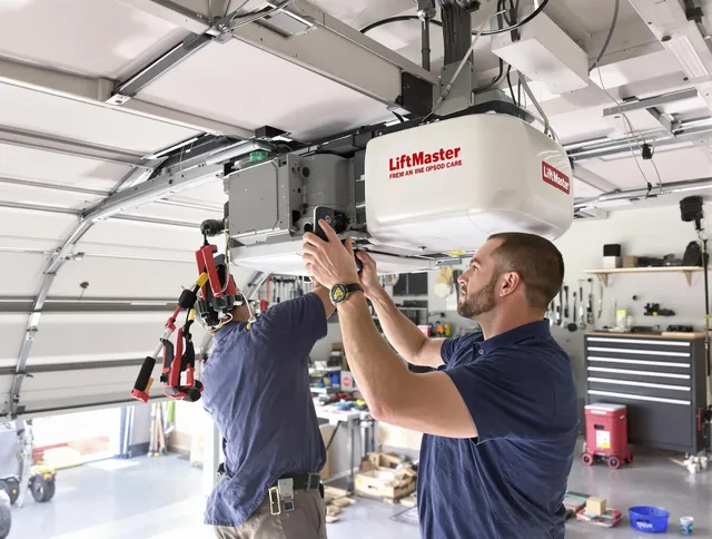 Willowick Garage Door Repair technician performing advanced diagnostics on garage opener in Willowick